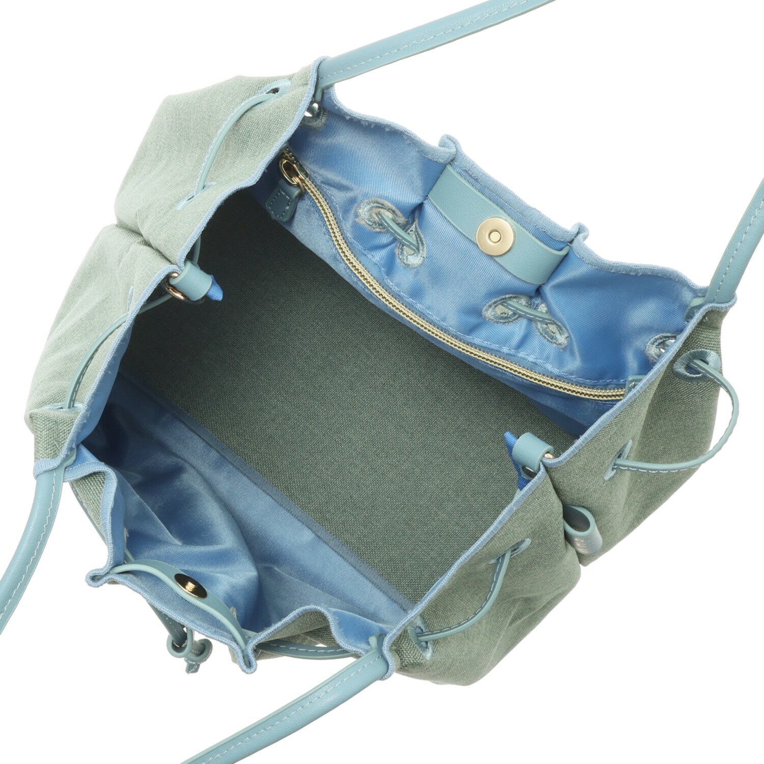 サン　ヒデアキミハラ ポーチ付 レザーコンビ ナイロン巾着トート＜Ｌ＞