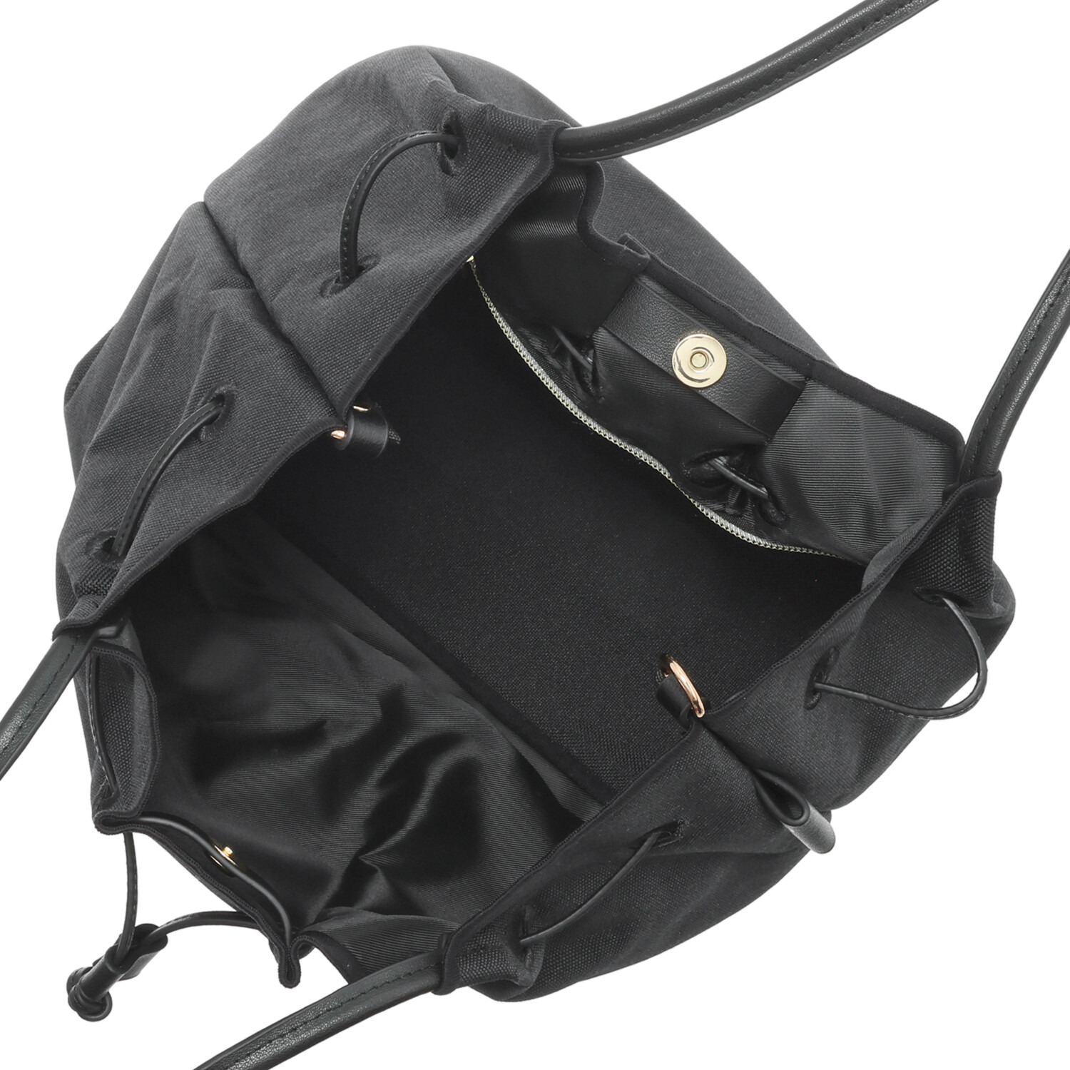 サン　ヒデアキミハラ ポーチ付 レザーコンビ ナイロン巾着トート＜Ｌ＞