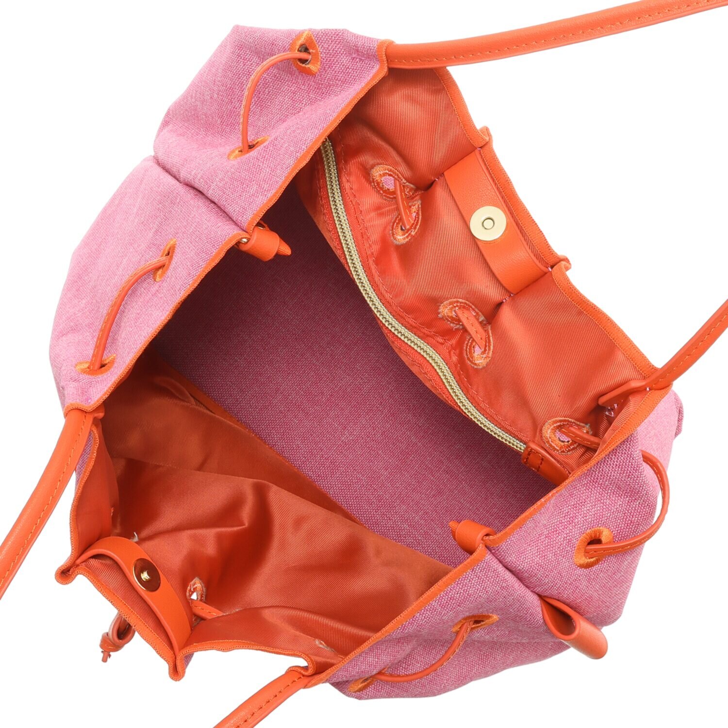 サン　ヒデアキミハラ ポーチ付 レザーコンビ ナイロン巾着トート＜Ｌ＞