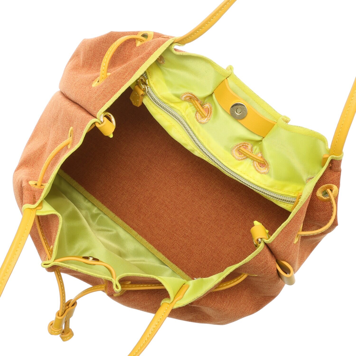 サン　ヒデアキミハラ ポーチ付 レザーコンビ ナイロン巾着トート＜Ｌ＞