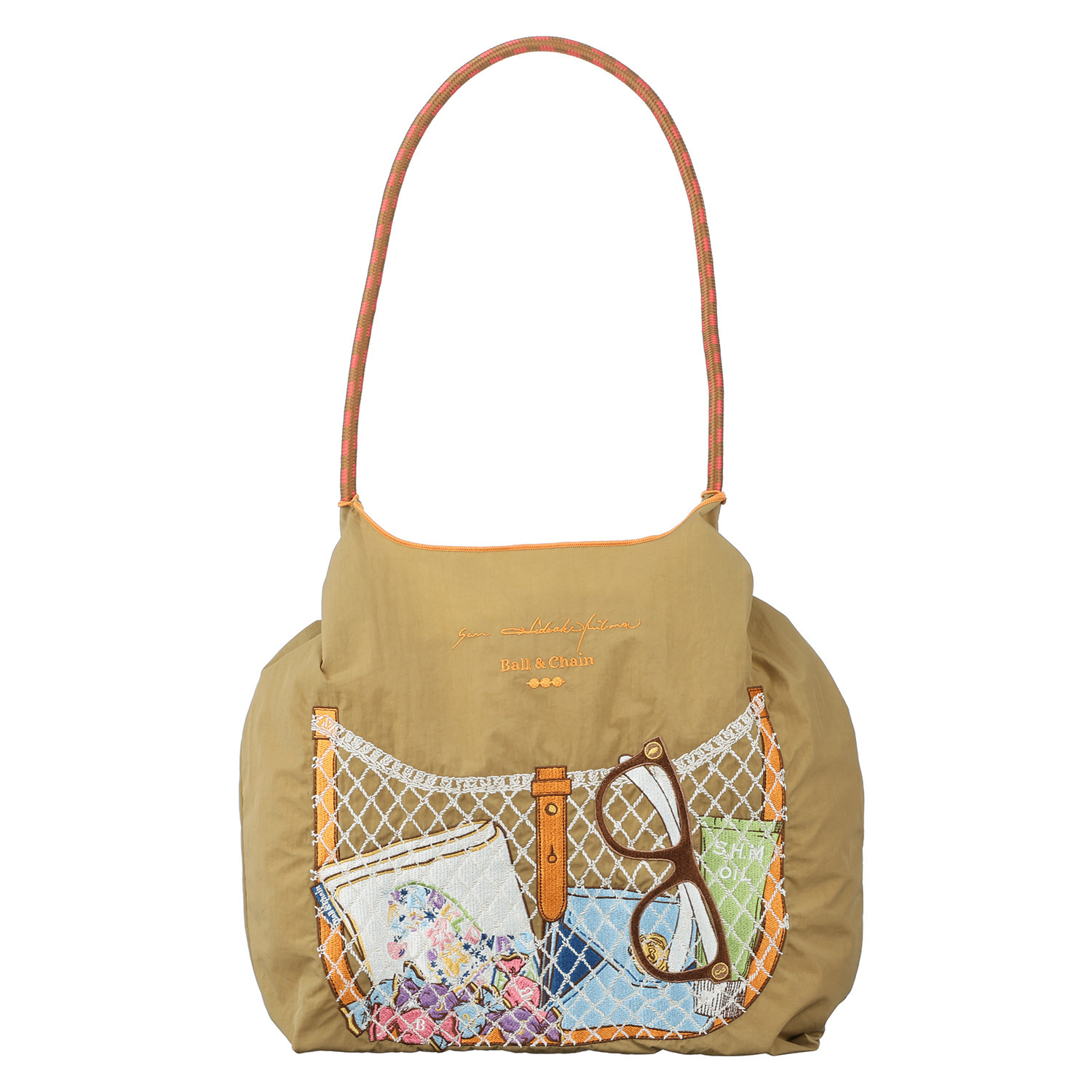 サン　ヒデアキミハラ× ＢＡＬＬ＆ＣＨＡＩＮ トロンプルイユ 刺しゅうバッグ