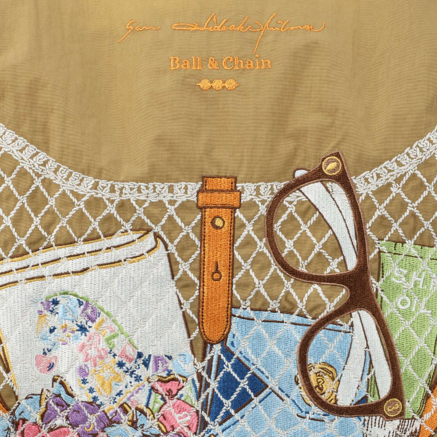 サン　ヒデアキミハラ× ＢＡＬＬ＆ＣＨＡＩＮ トロンプルイユ 刺しゅうバッグ