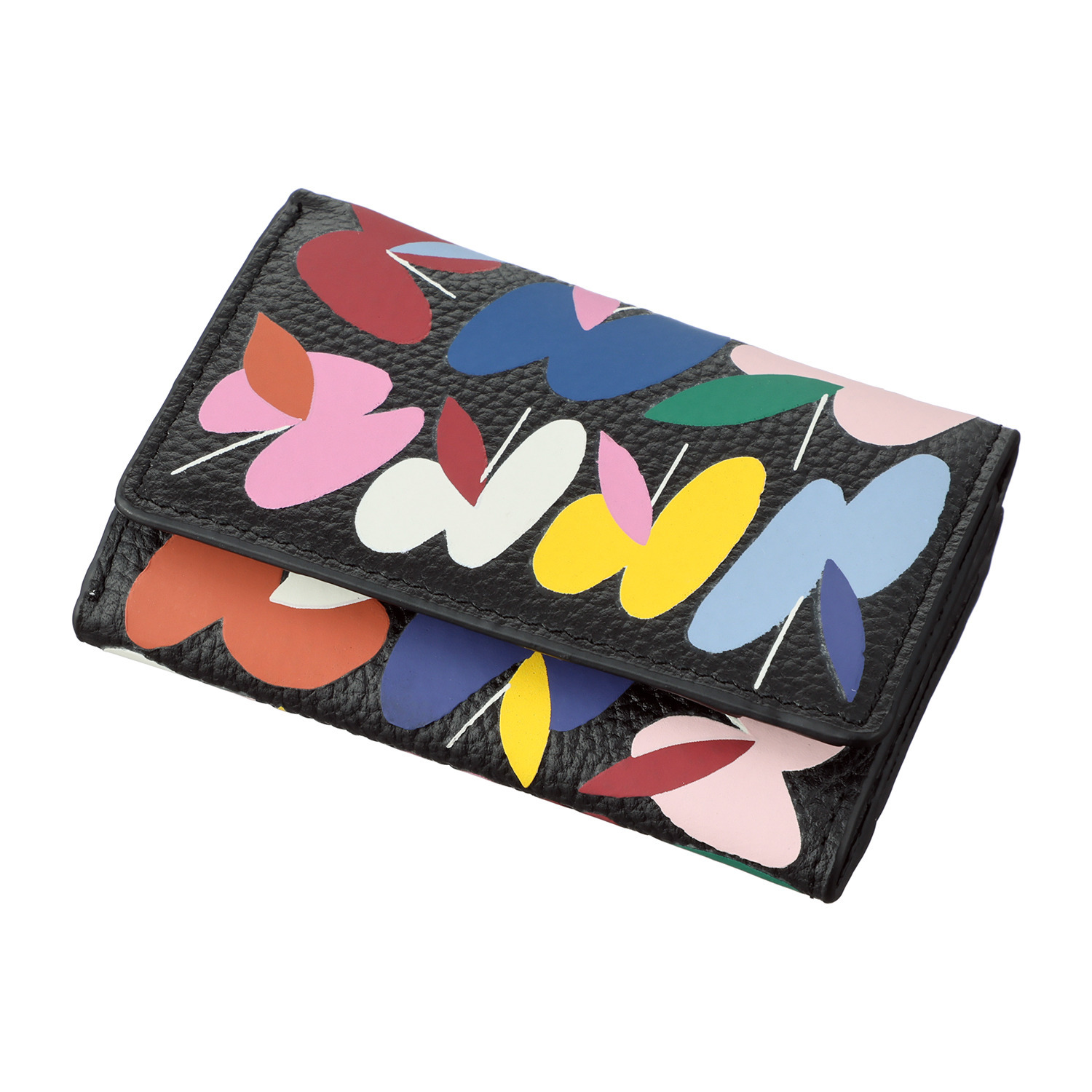 サン　ヒデアキミハラ ショウゴセキネ コラボレーション 牛革 三つ折りミニウォレット