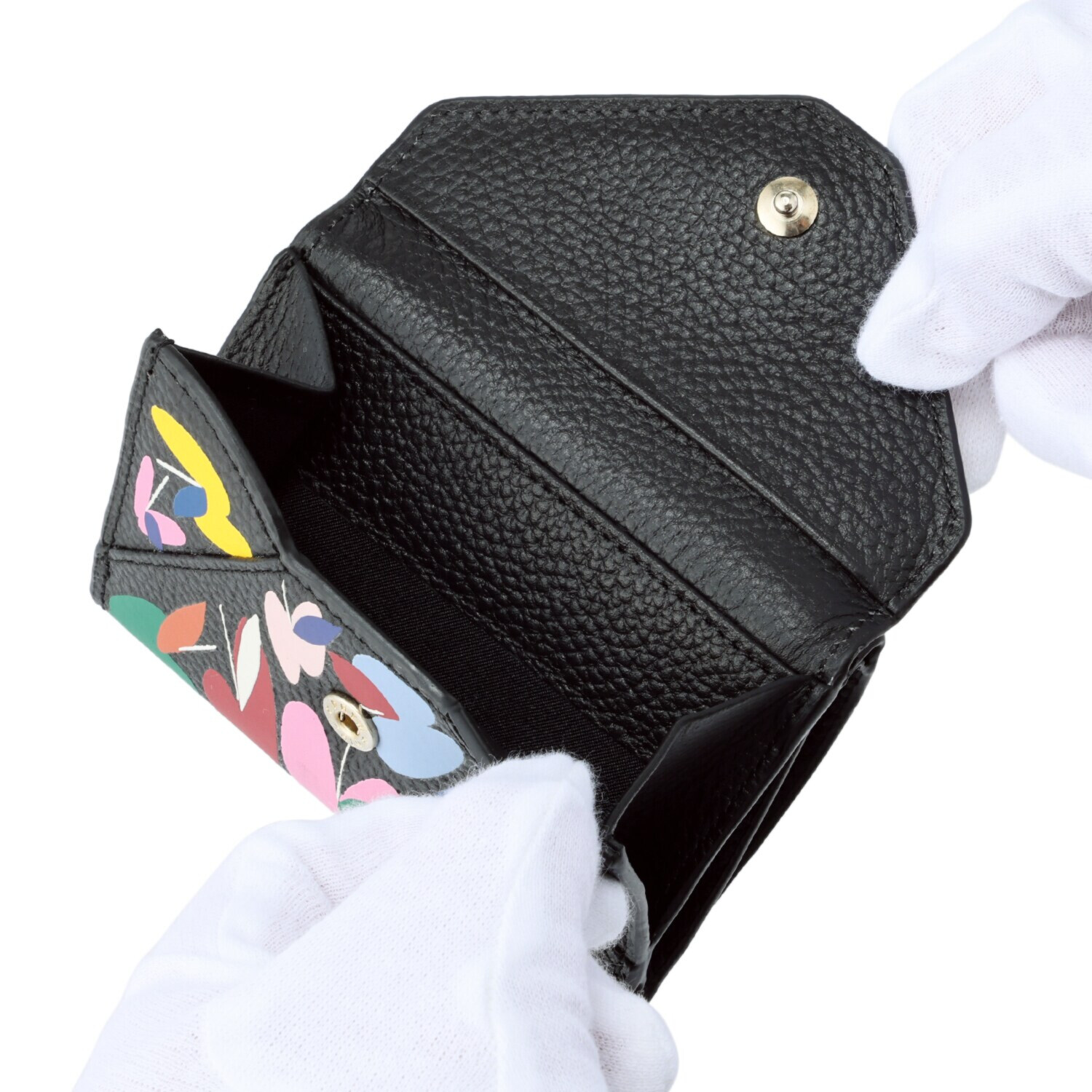 サン　ヒデアキミハラ ショウゴセキネ コラボレーション 牛革 三つ折りミニウォレット