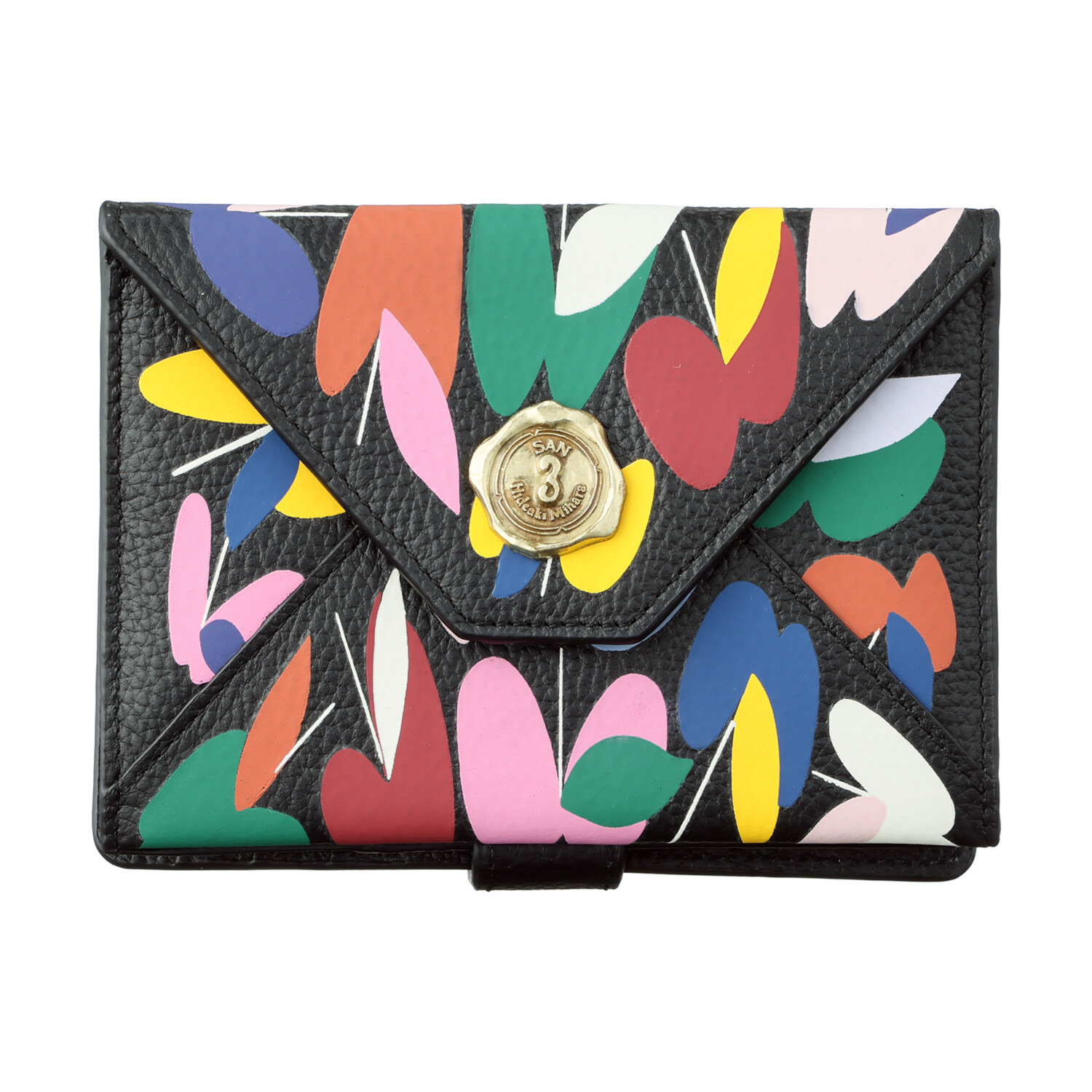 サン　ヒデアキミハラ ショウゴセキネ コラボレーション 牛革 二つ折りウォレット