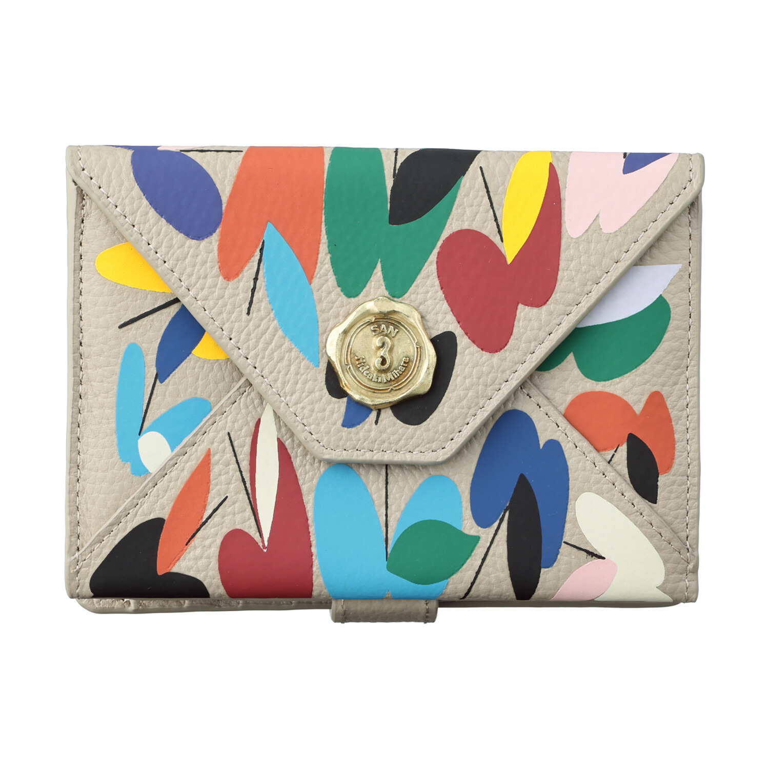 サン　ヒデアキミハラ ショウゴセキネ コラボレーション 牛革 二つ折りウォレット