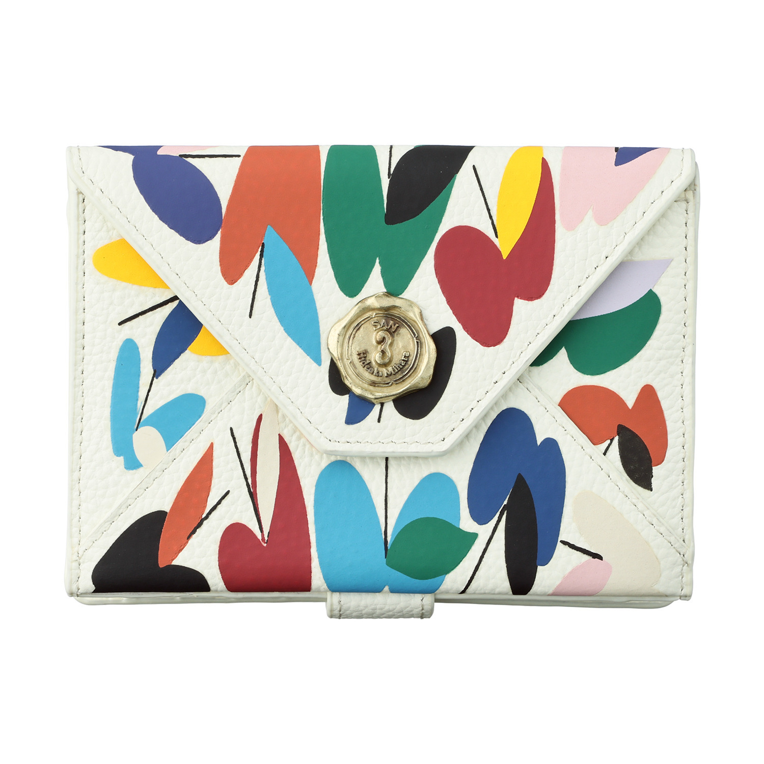 サン　ヒデアキミハラ ショウゴセキネ コラボレーション 牛革 二つ折りウォレット