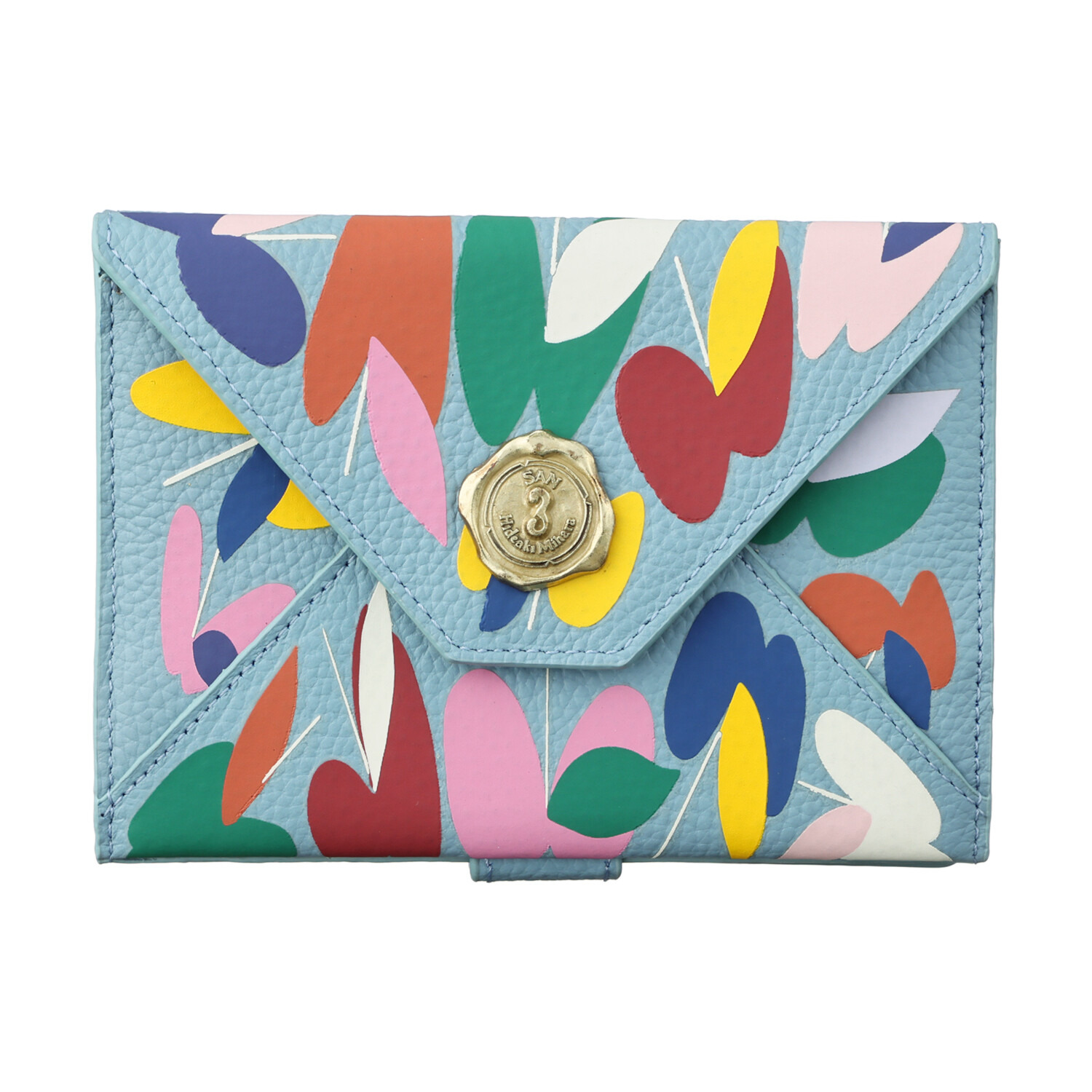 サン　ヒデアキミハラ ショウゴセキネ コラボレーション 牛革 二つ折りウォレット