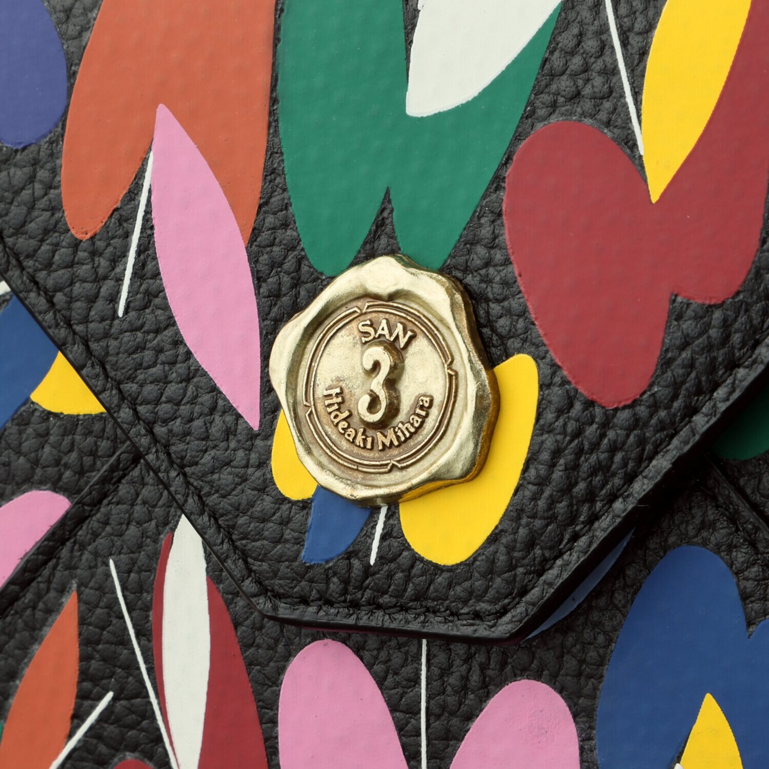 サン　ヒデアキミハラ ショウゴセキネ コラボレーション 牛革 二つ折りウォレット