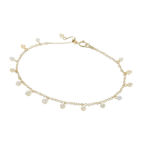 ペルラジオーネ　１４Ｋ　無調色ベビーアコヤパール　ツボミブレスレット