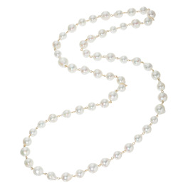 ペルラジオーネ １４Ｋ 国産無調色 アコヤバロックパール ロングネックレス