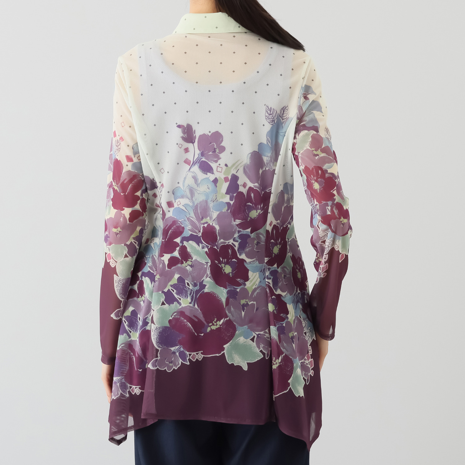 ダジュール パワーネット プリントブラウス