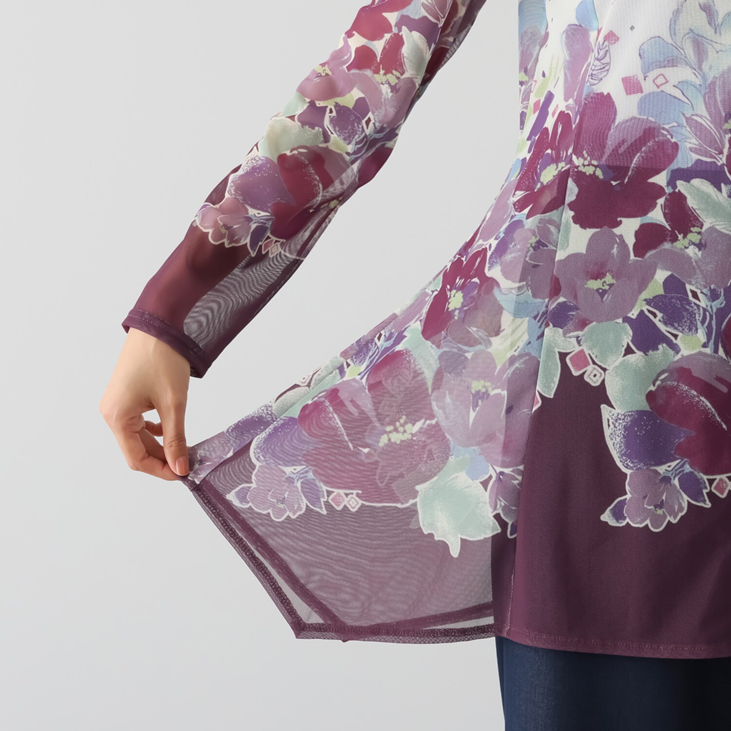 ダジュール パワーネット プリントブラウス