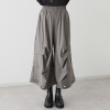 ベルポニー リラックスシルエット ストレッチ素材 デザインワイドパンツ
