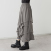 ベルポニー リラックスシルエット ストレッチ素材 デザインワイドパンツ