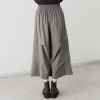 ベルポニー リラックスシルエット ストレッチ素材 デザインワイドパンツ