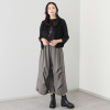 ベルポニー リラックスシルエット ストレッチ素材 デザインワイドパンツ