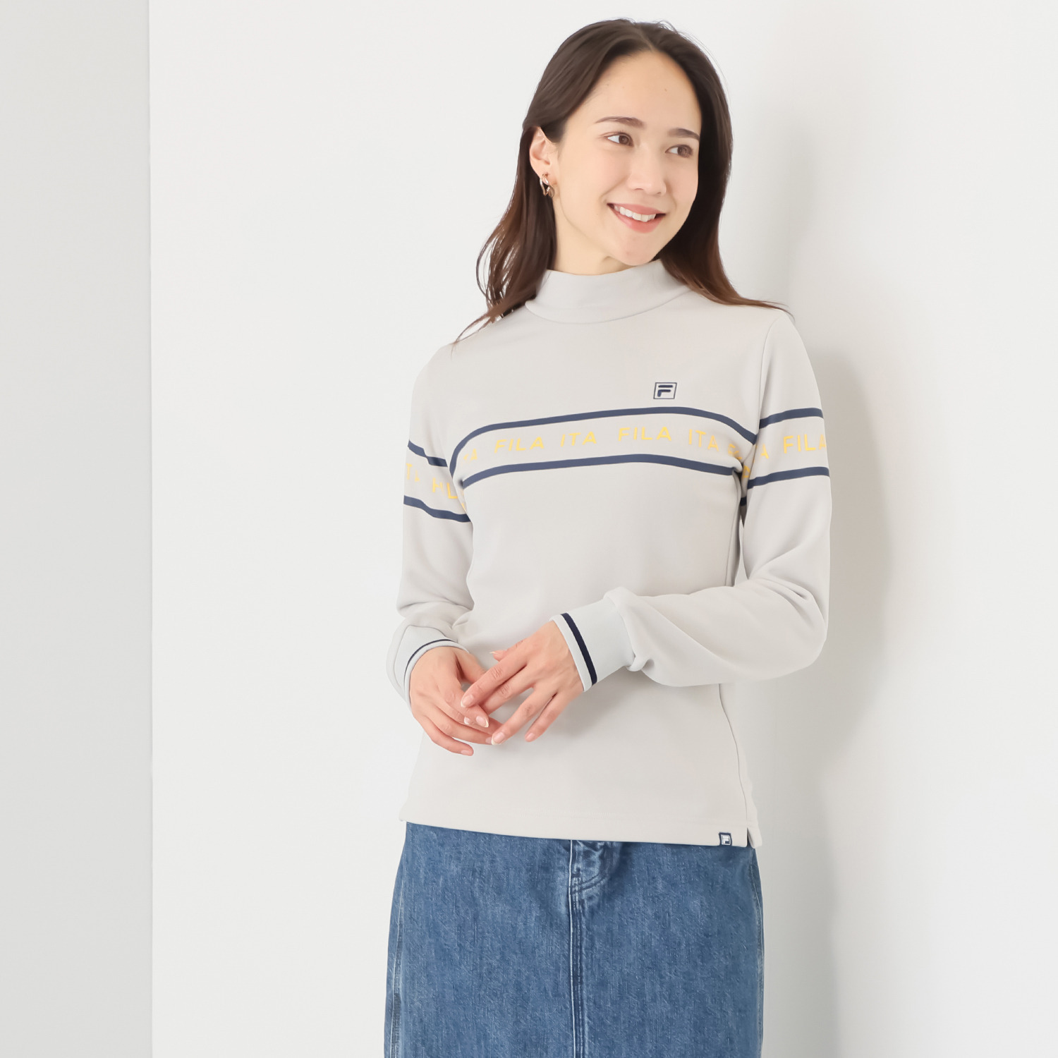 フィラ 裏起毛 モックネックシャツ