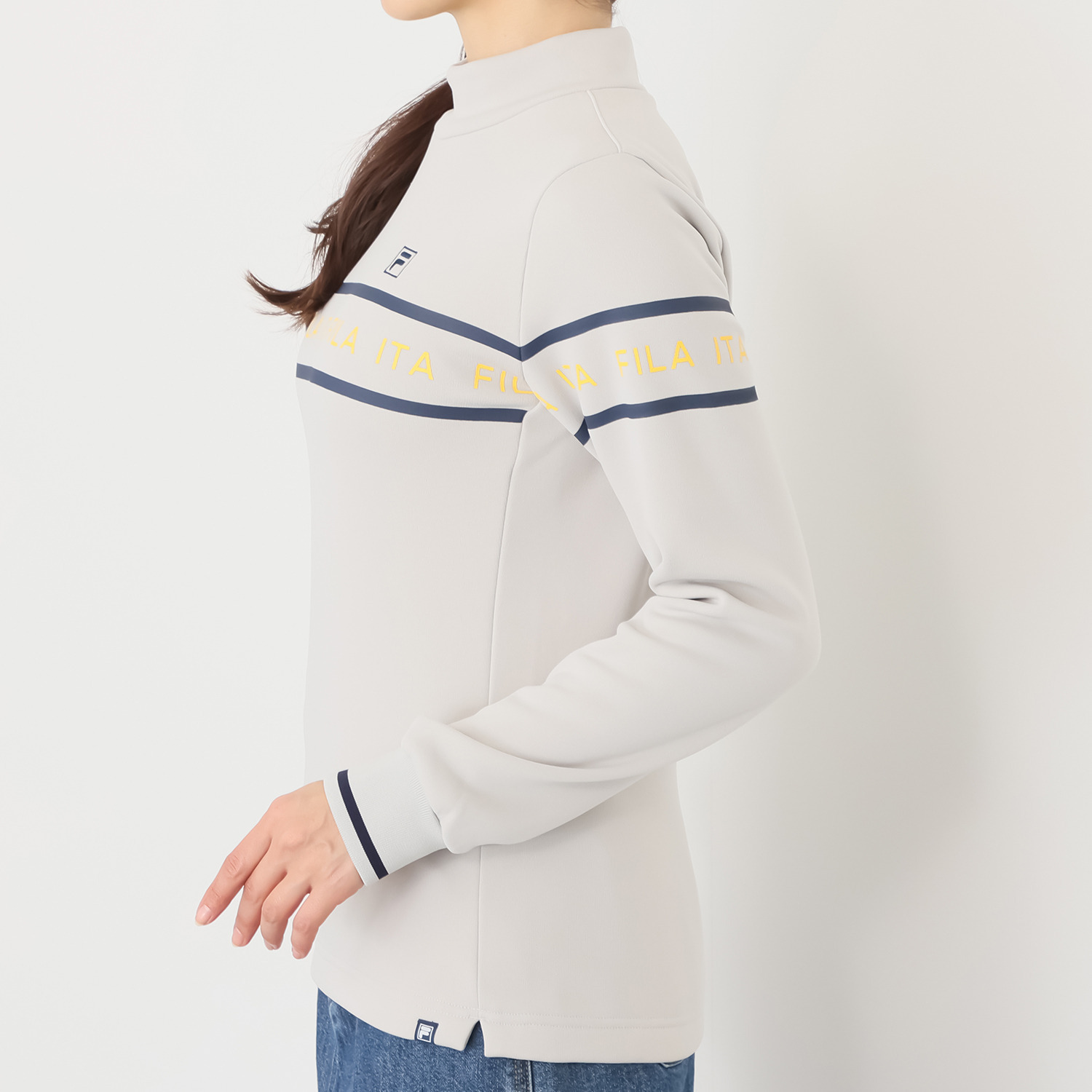 フィラ 裏起毛 モックネックシャツ