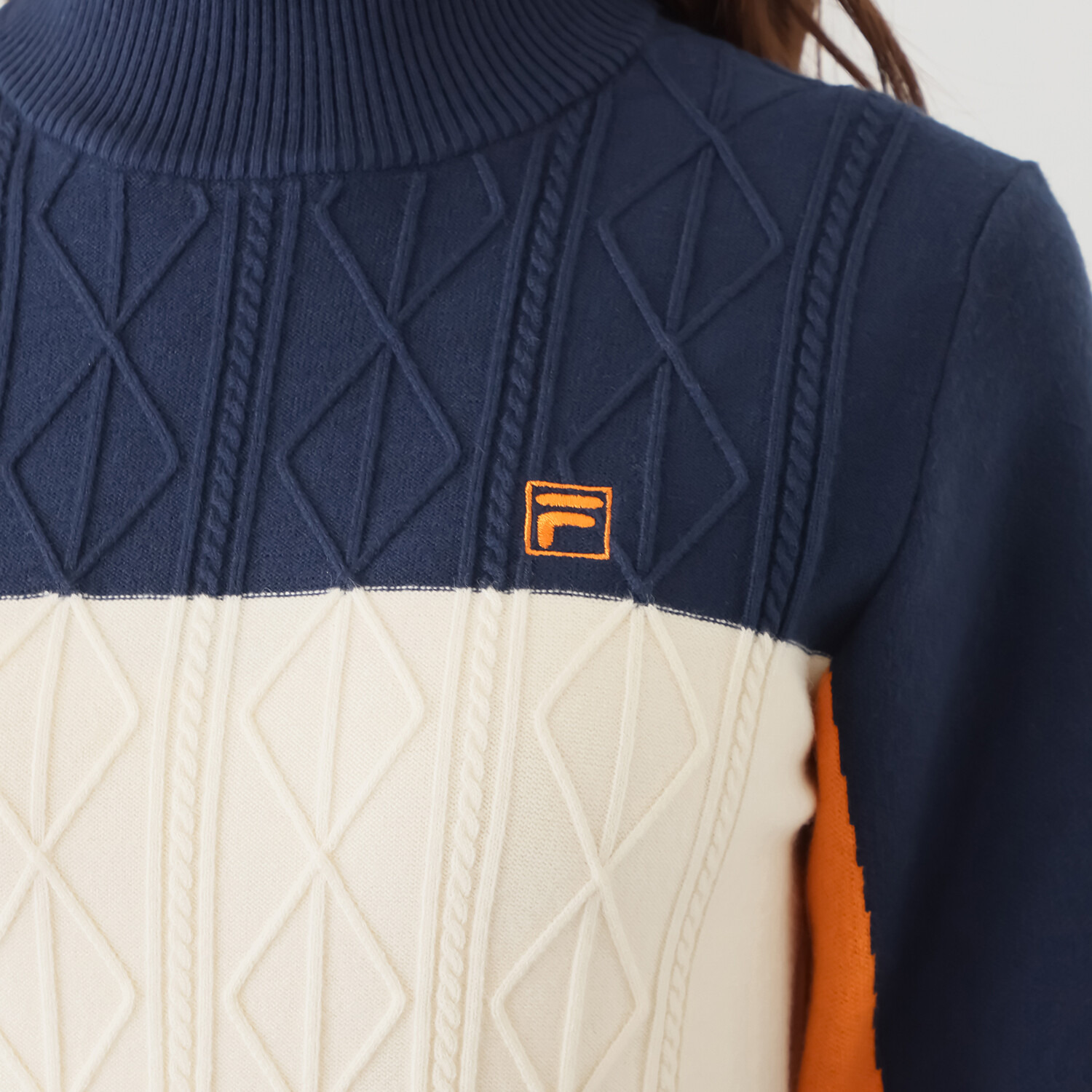 フィラ ブロック切替 モックネックセーター