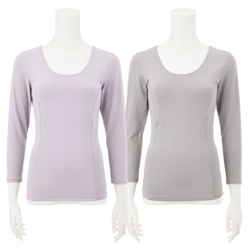 温活キュート 脇お腹すっきり 八分袖インナー 2枚セット 温活キュート 脇お腹すっきり 八分袖インナー 2枚セット