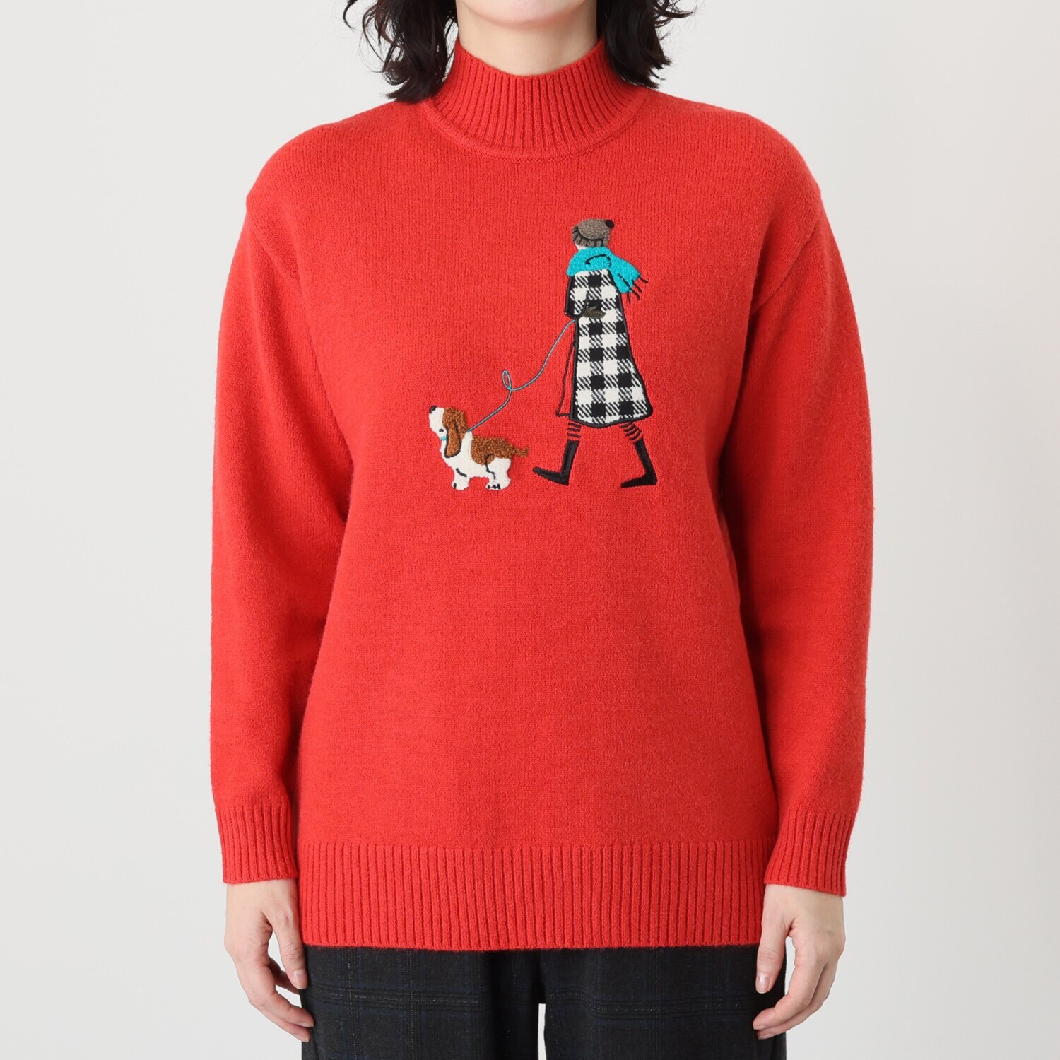 ハッシュパピー お散歩パピー アップリケセーター