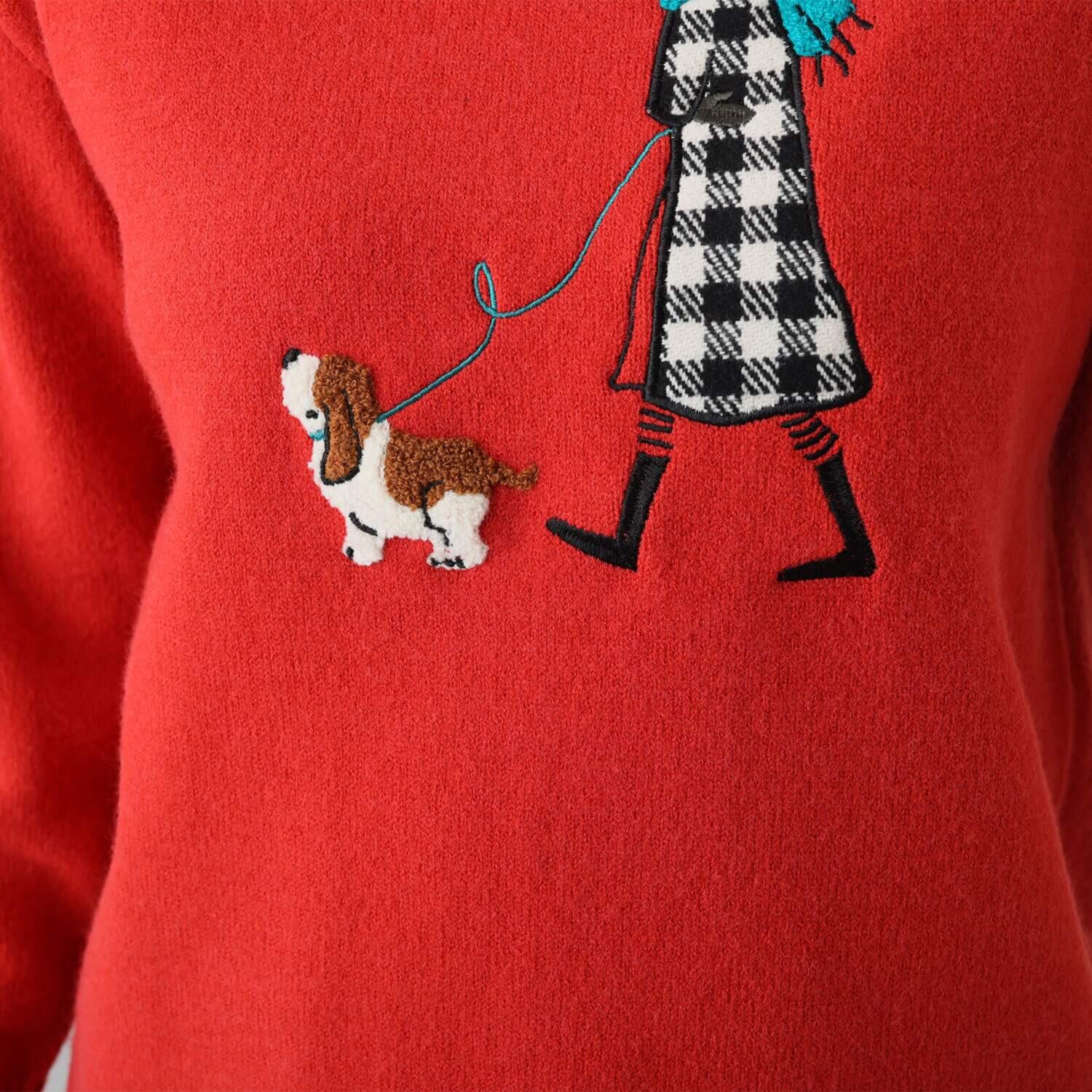 ハッシュパピー お散歩パピー アップリケセーター