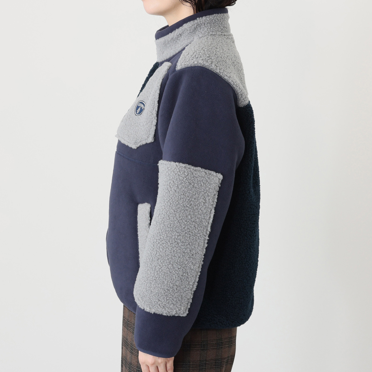 ハッシュパピー 異素材切替 ボアアクセント ジャケット