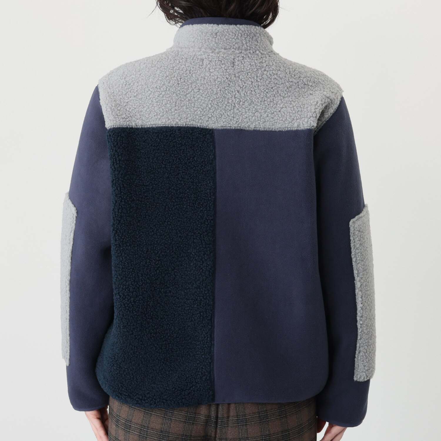 ハッシュパピー 異素材切替 ボアアクセント ジャケット