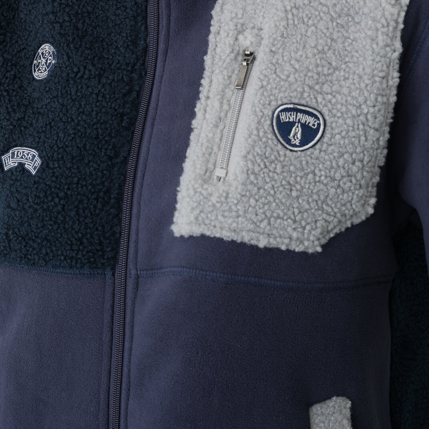 ハッシュパピー 異素材切替 ボアアクセント ジャケット