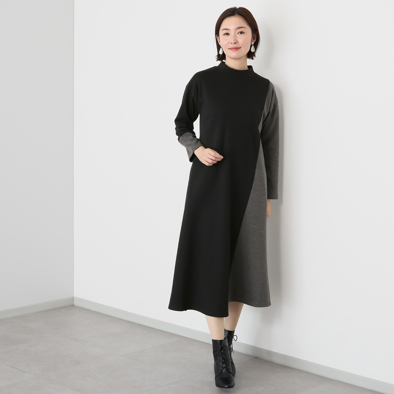 マチュート 寒さも味方に ハンサムモードな 裏起毛ワンピース