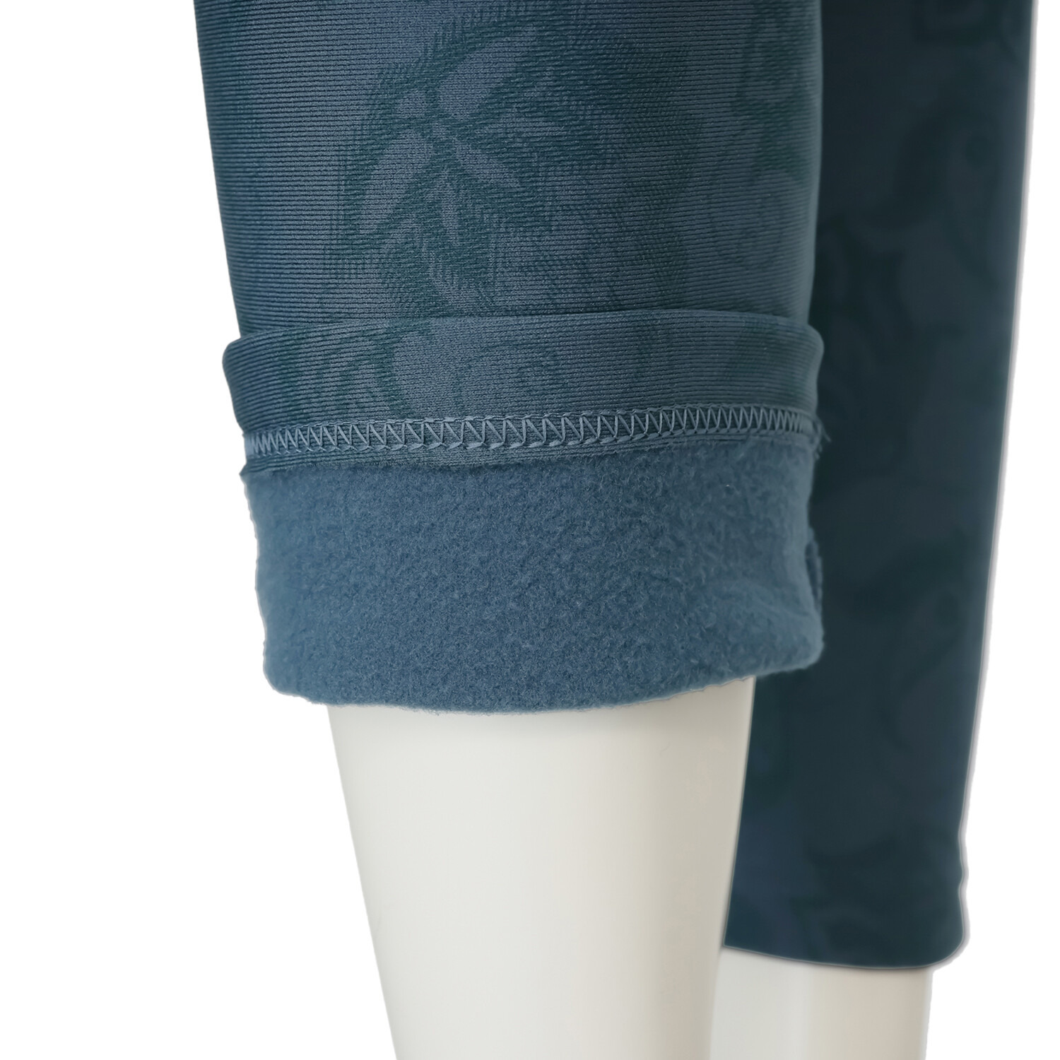 ダイア　アロー ジャガード風バラ柄 裏深フリース レギンスパンツ