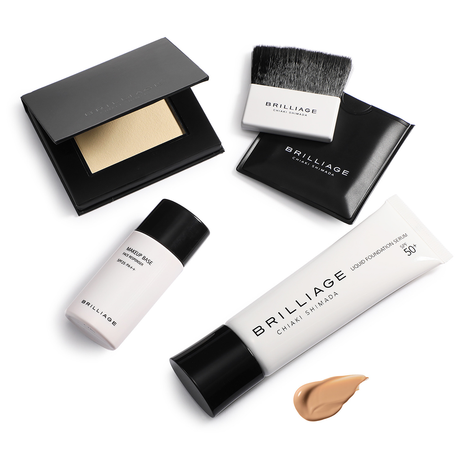 ブリリアージュ セッティング リキッドファンデーション セラム＆ ＵＶブロック　ベイクド パウダー　バナーヌ デビュー特別セット