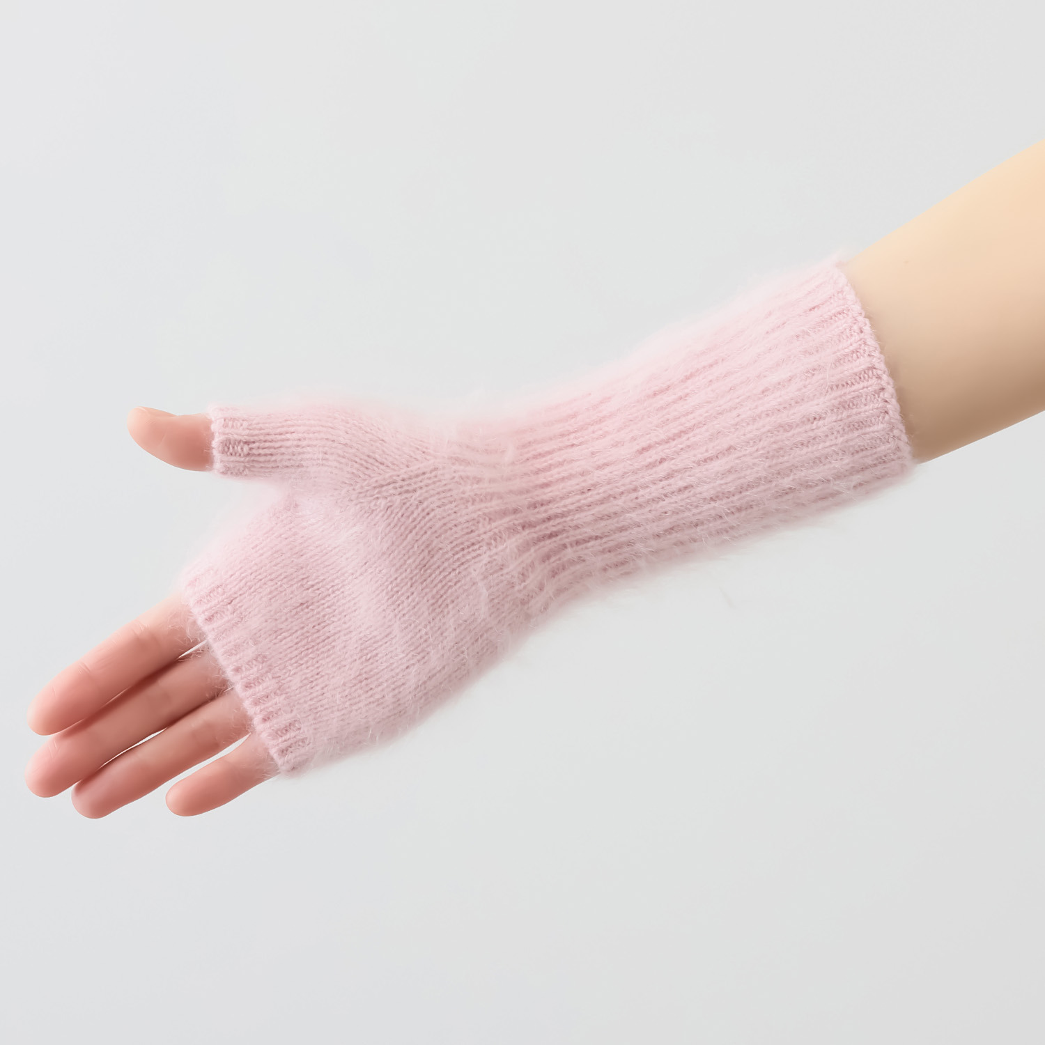 カシミコ 日本製 カシミヤ１００％ ファー加工手袋