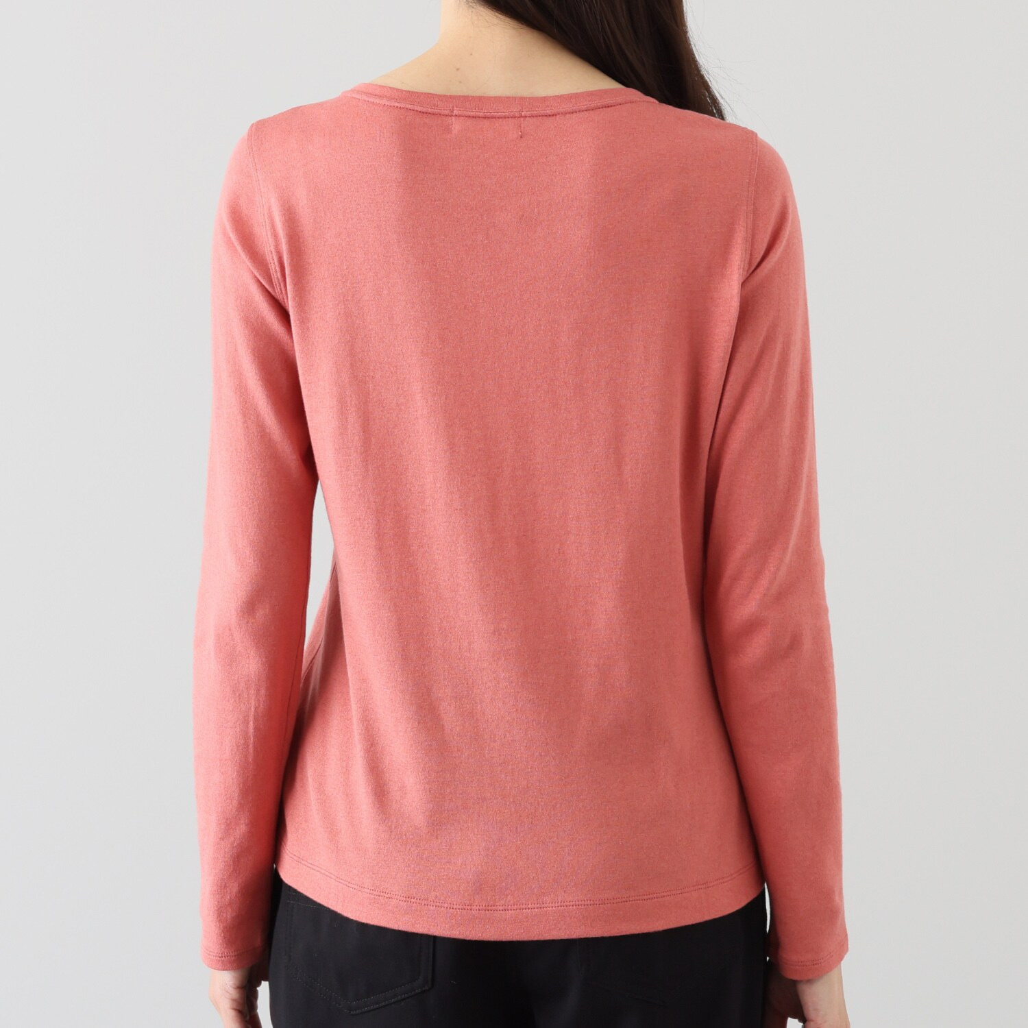 シャビージェンティール コットンカシミヤ ラウンドネック ベーシックプルオーバー