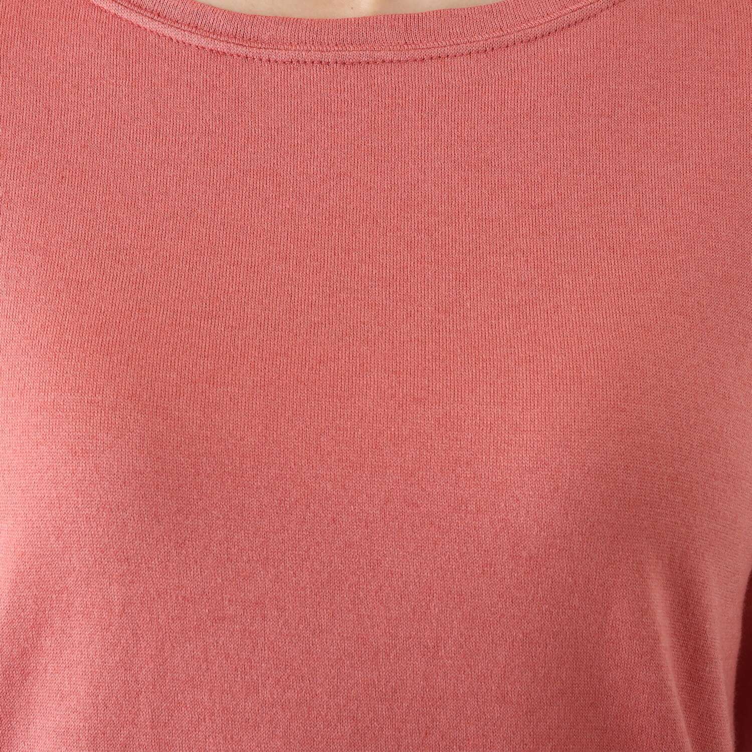 シャビージェンティール コットンカシミヤ ラウンドネック ベーシックプルオーバー