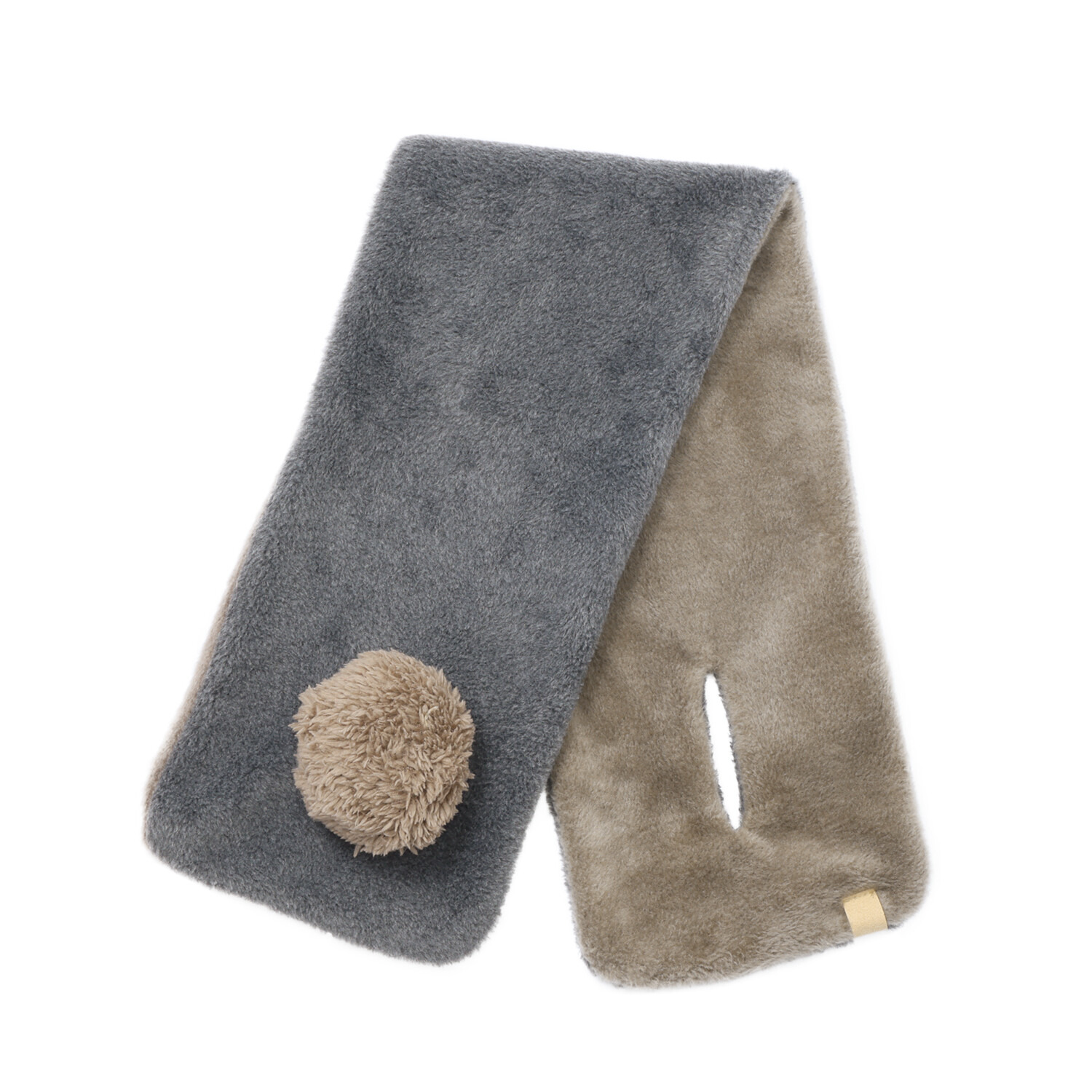 グローブデポ ストレッチベロア生地 指出る手袋とベレー帽＆ ショートマフラー ３点セット