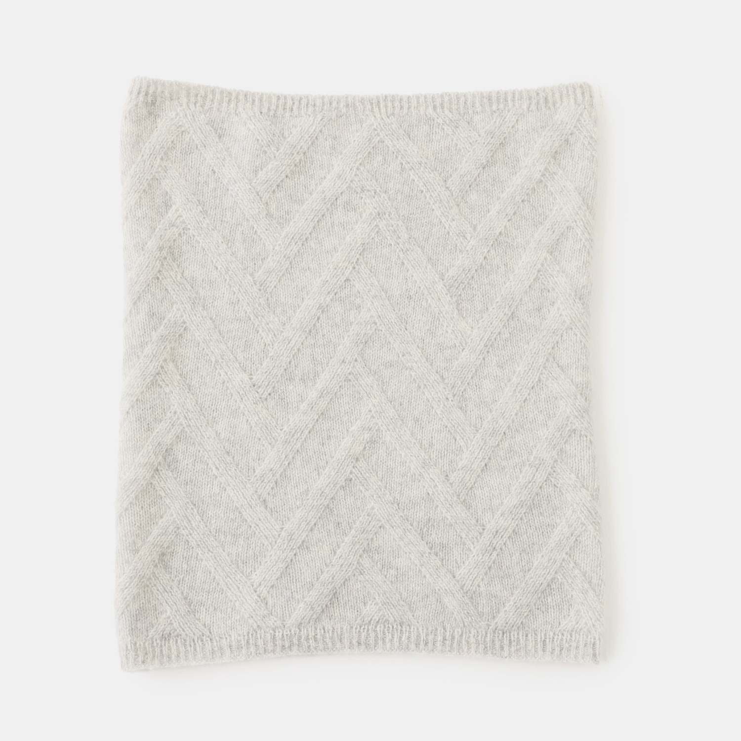 ティエドゥール 内モンゴル産 アルバスカシミヤ１００％ タック柄ふんわりスヌード