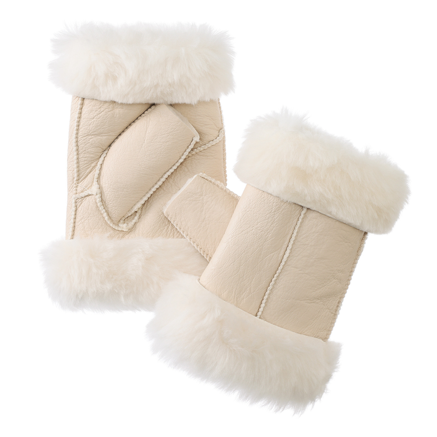 ティエドゥール 柔らかムートン 指出しグローブ