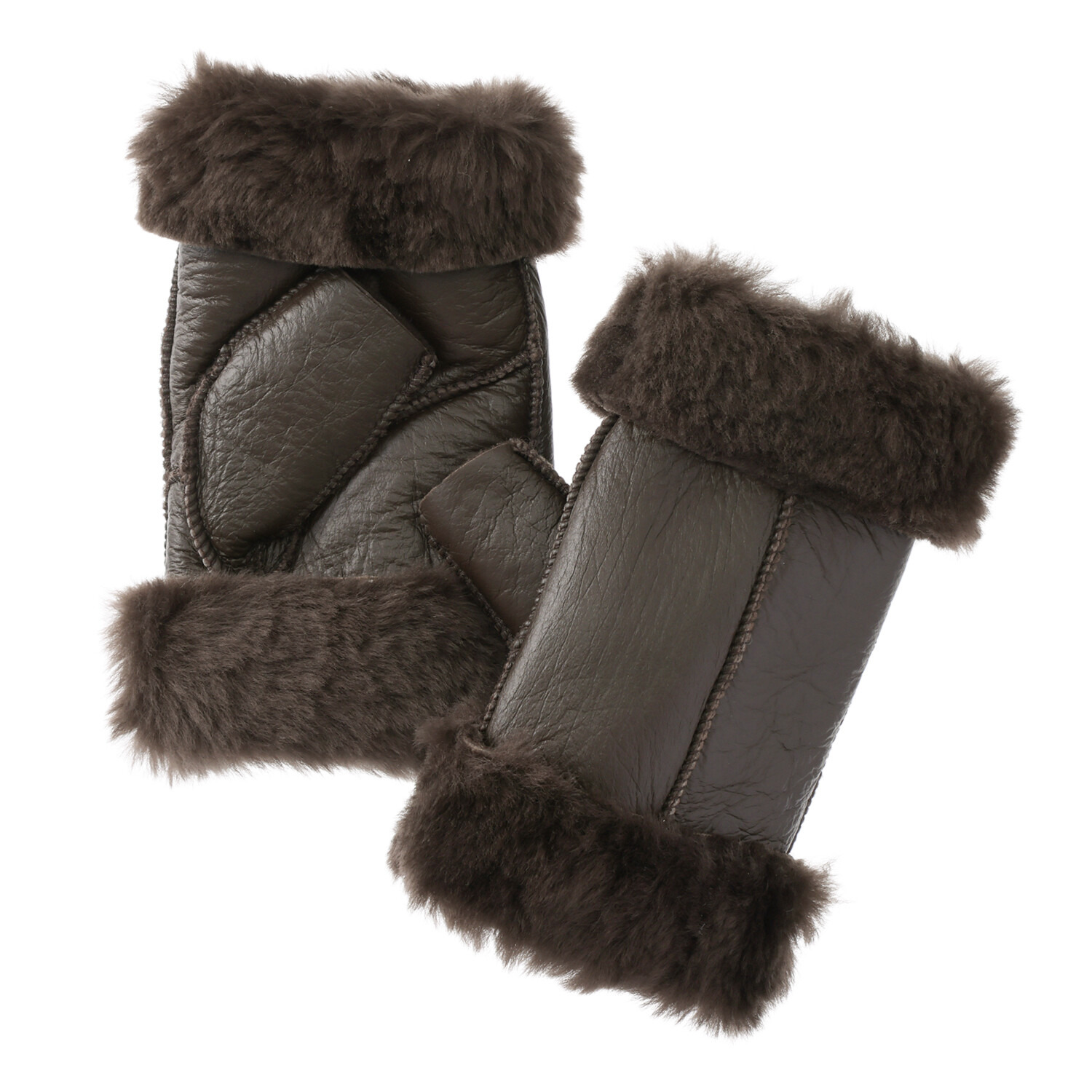 ティエドゥール 柔らかムートン 指出しグローブ