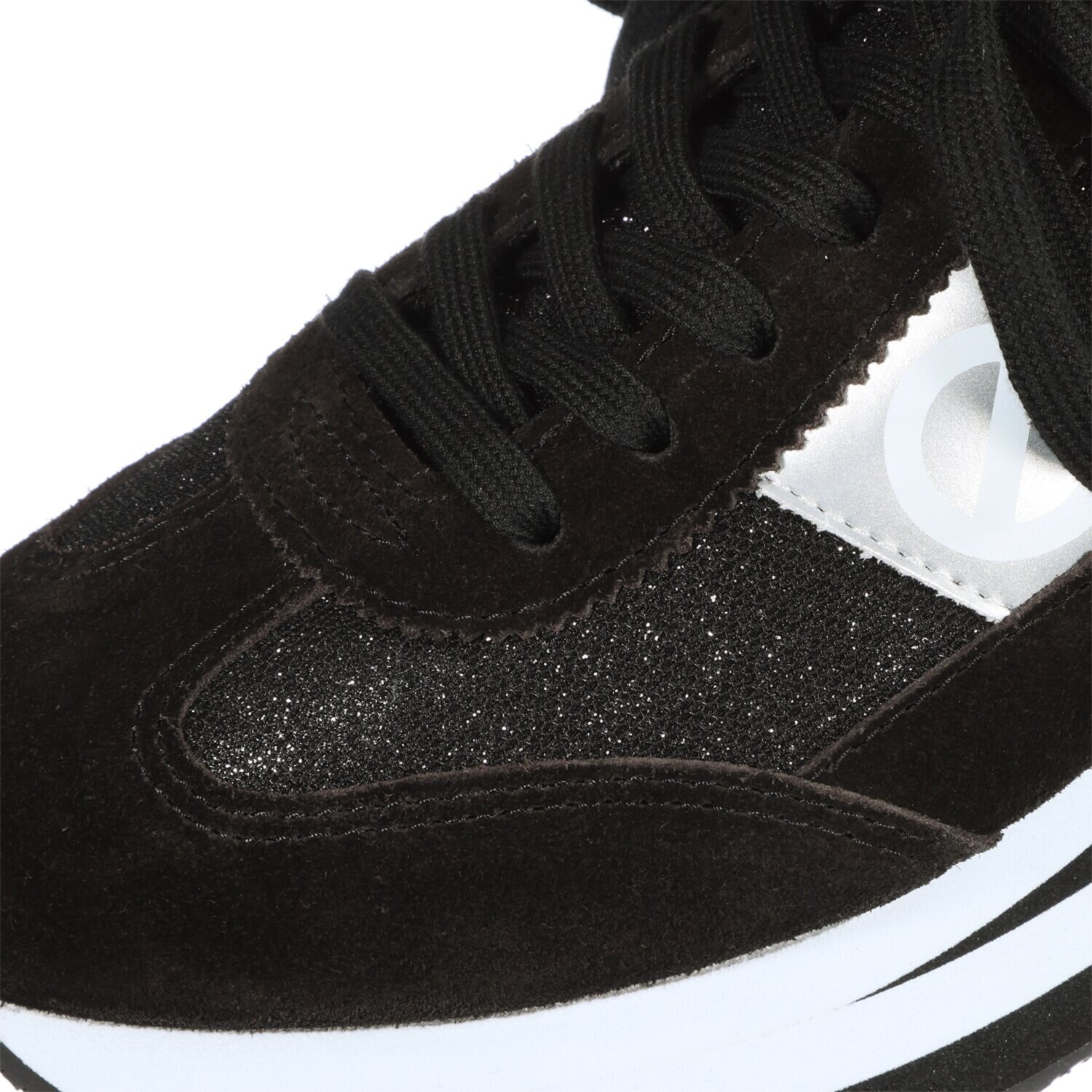 ノーネーム 牛革コンビ 軽量厚底スニーカー “フレックスジョガー”