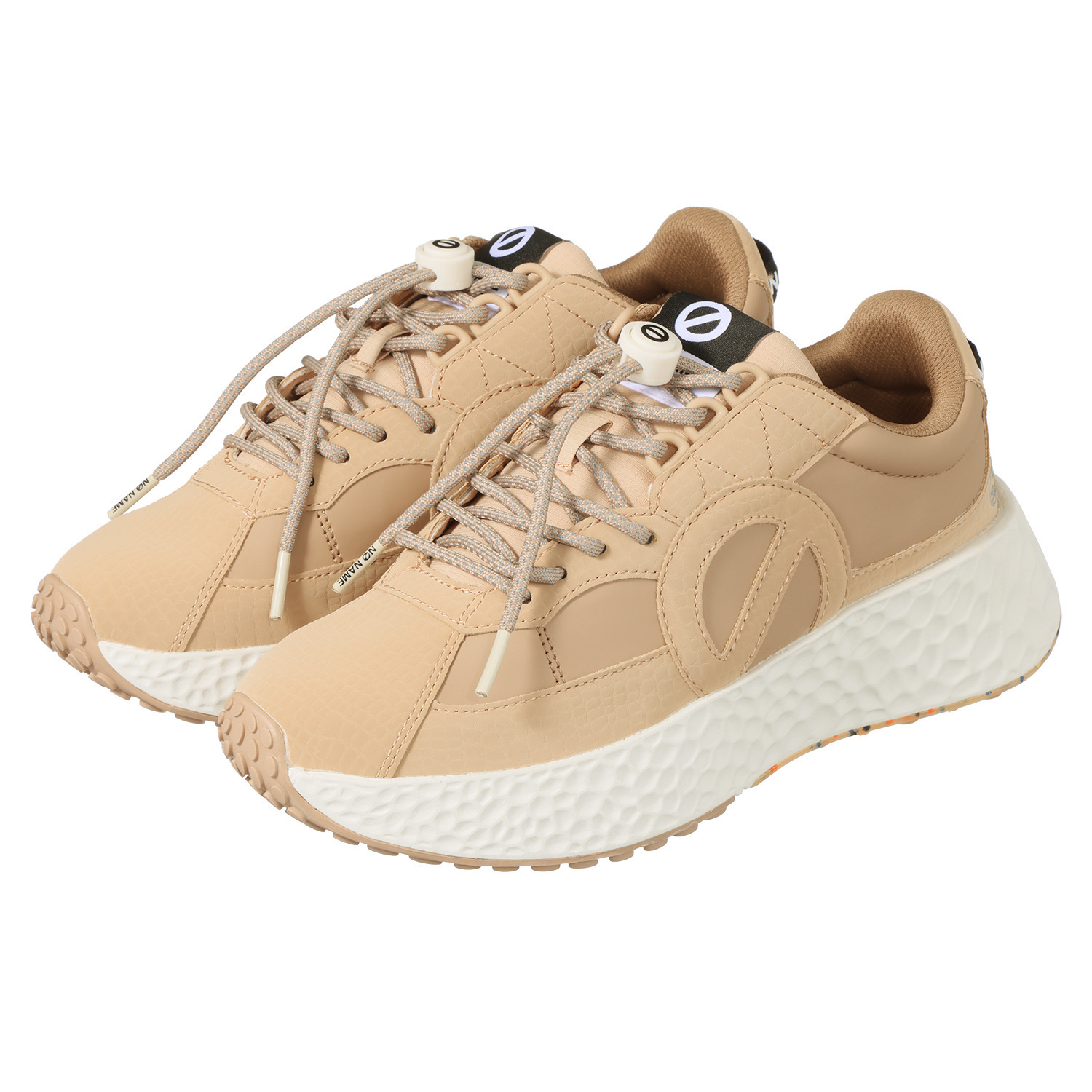 ノーネーム クロコダイル型押しコンビ スニーカー “カーターランナー”