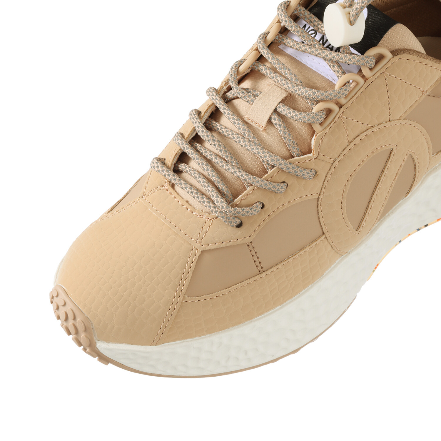 ノーネーム クロコダイル型押しコンビ スニーカー “カーターランナー”