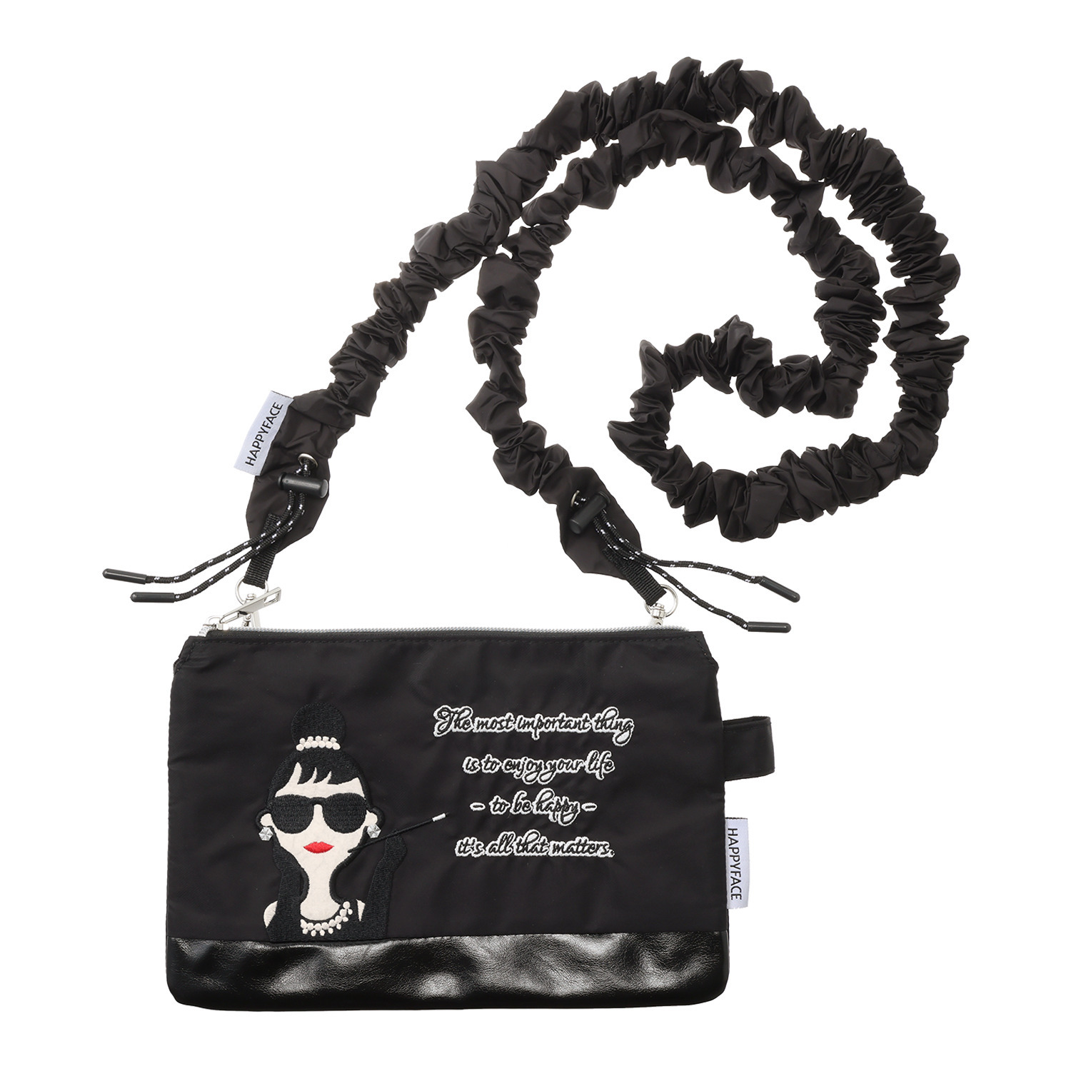 ハッピーフェイス くしゅくしゅストラップ ショルダーバッグ