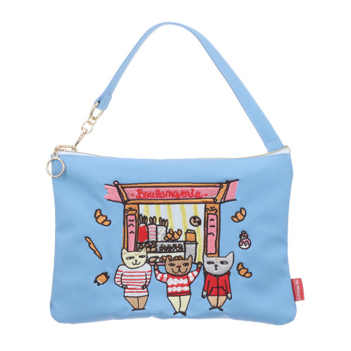 リトル バッド ウルフ 刺しゅうフラットポーチ リトル バッド ウルフ 刺しゅうフラットポーチ