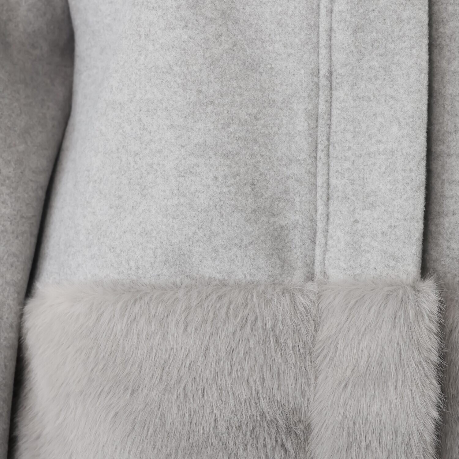 ラヴィーコンフォート ミンク調エコファー＆ ウールライクフラノＭＩＸ エレガントでガーリーな ジャケット