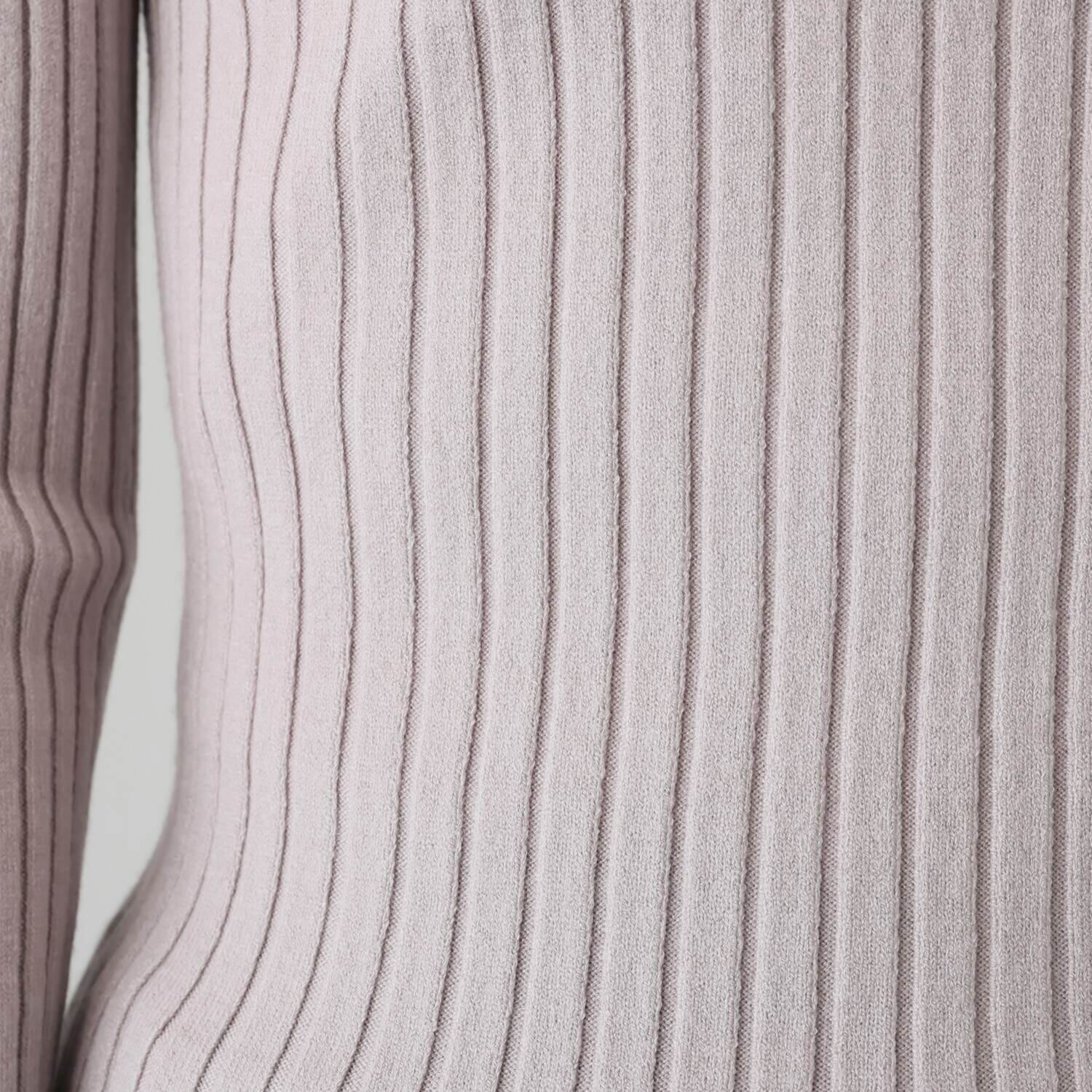 ラヴィーコンフォート 吸湿発熱 ラメ＆配色ポイント 冬の定番 リブニット ハイネックプルオーバー