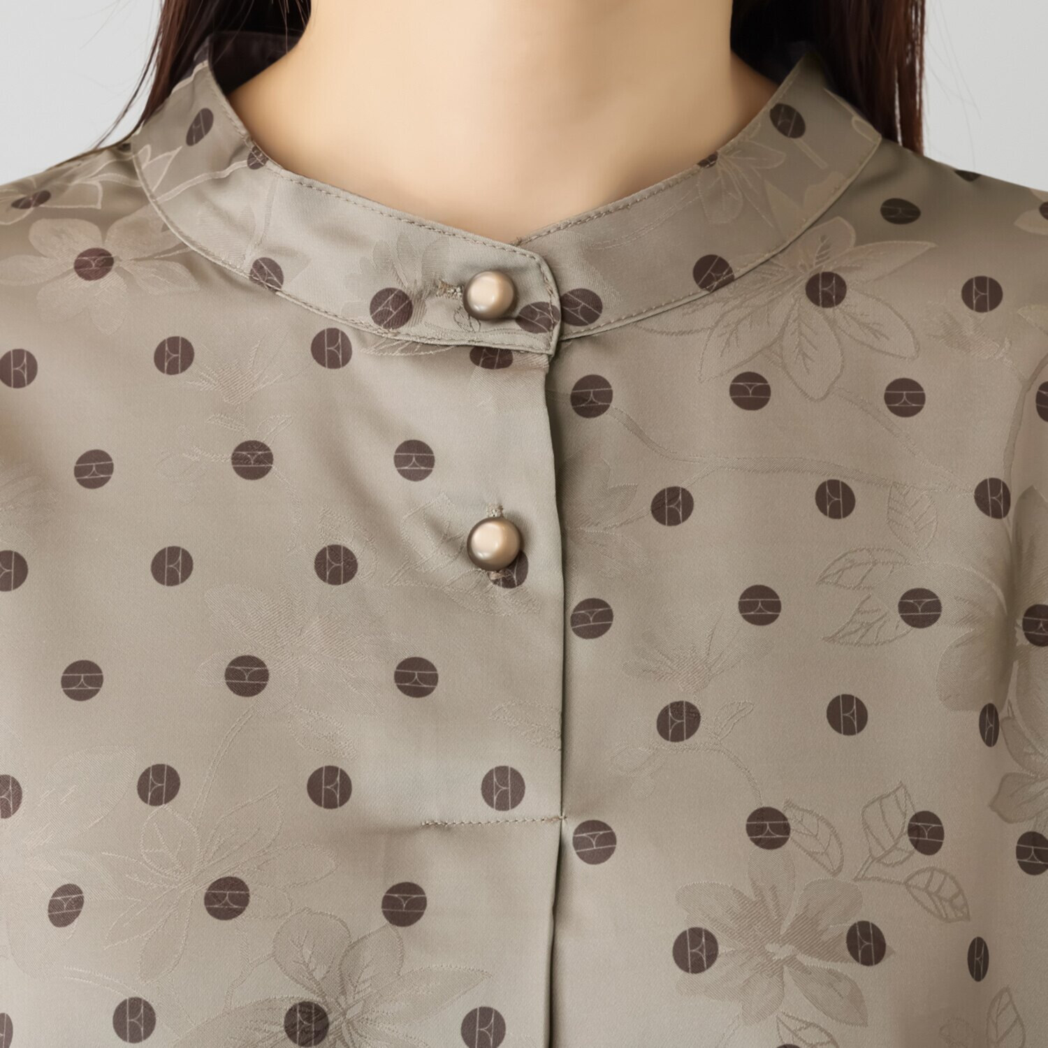 エル　ステュディオ 配色ボウタイ付 ブラウス