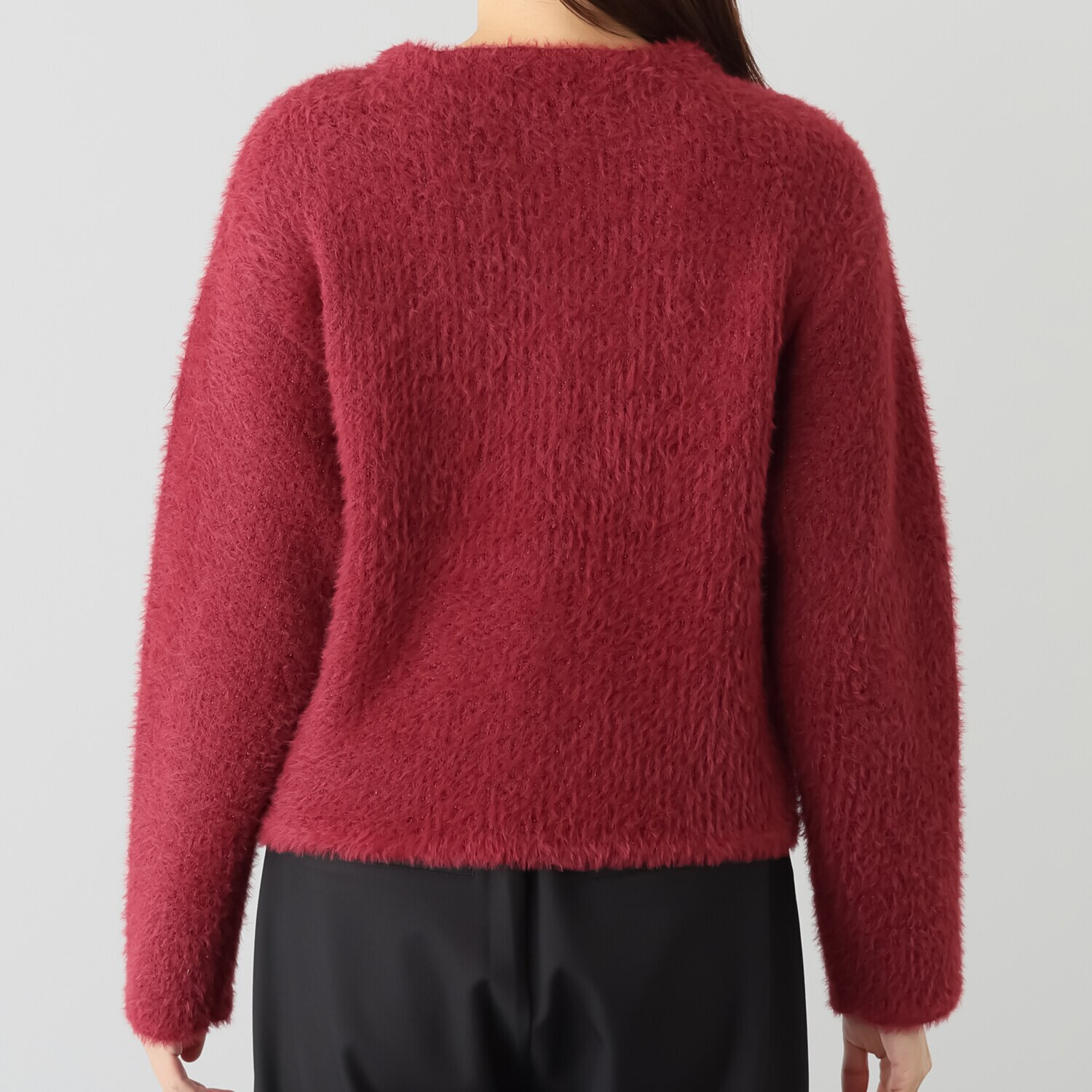 エル　ステュディオ ノーカラーデザイン ニットジャケット