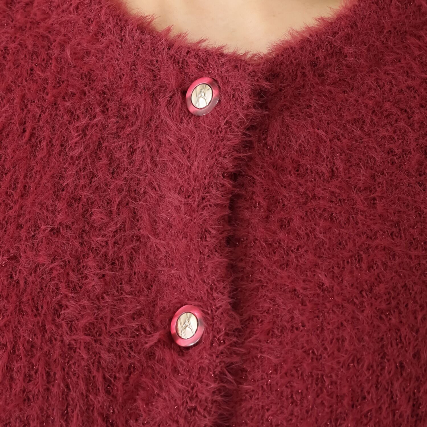 エル　ステュディオ ノーカラーデザイン ニットジャケット